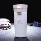 Push Button Vaccum Mug (380ml) White